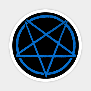 Baphomet Blue Satanic Pentagram | Hail Satan Magnet